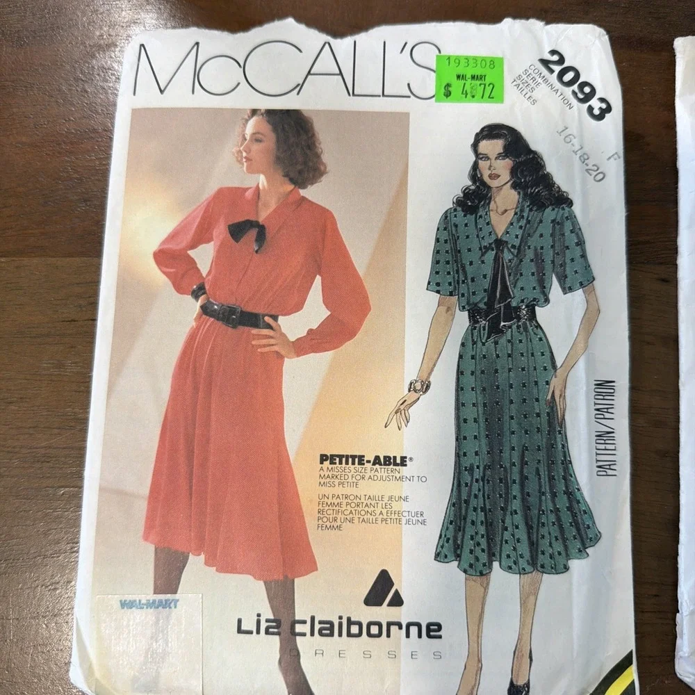 4- Vintage 80S And 90S Multi Sized Sewing Patterns